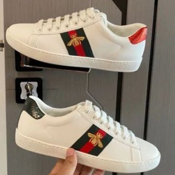 Gucci Ace Bee White Sneakers Shoes for Women